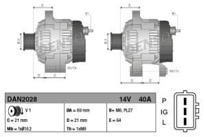 8EL015 643-391, Alternator Denso