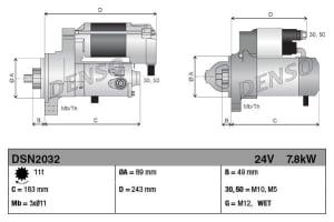 DSN2032, Starter Denso