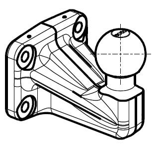 K445, 50 mm ball coupling Ruehlicke GmBH